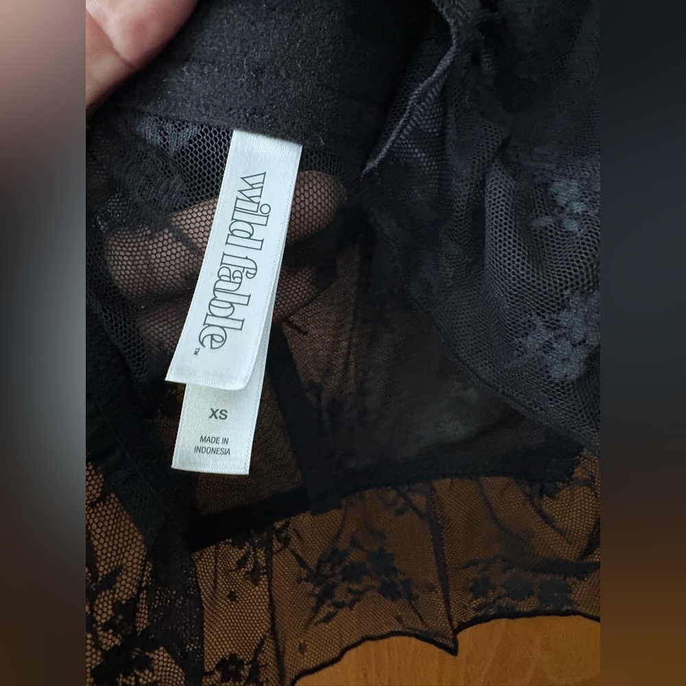 Wild Fable Black Sheer Lace corset Bralette XS - Picture 6 of 7